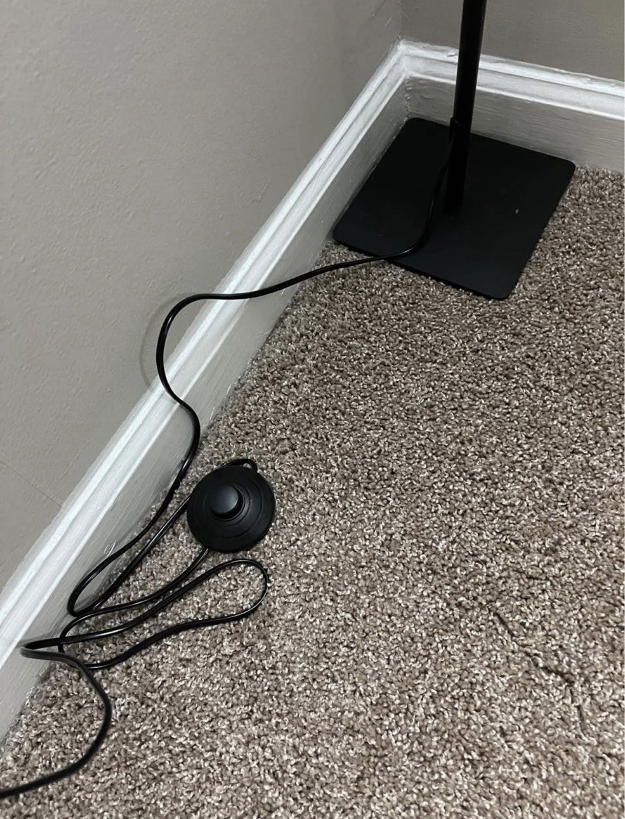 Smart LED Floor Lamp, Remote & App Control, Dimmable, Black/White