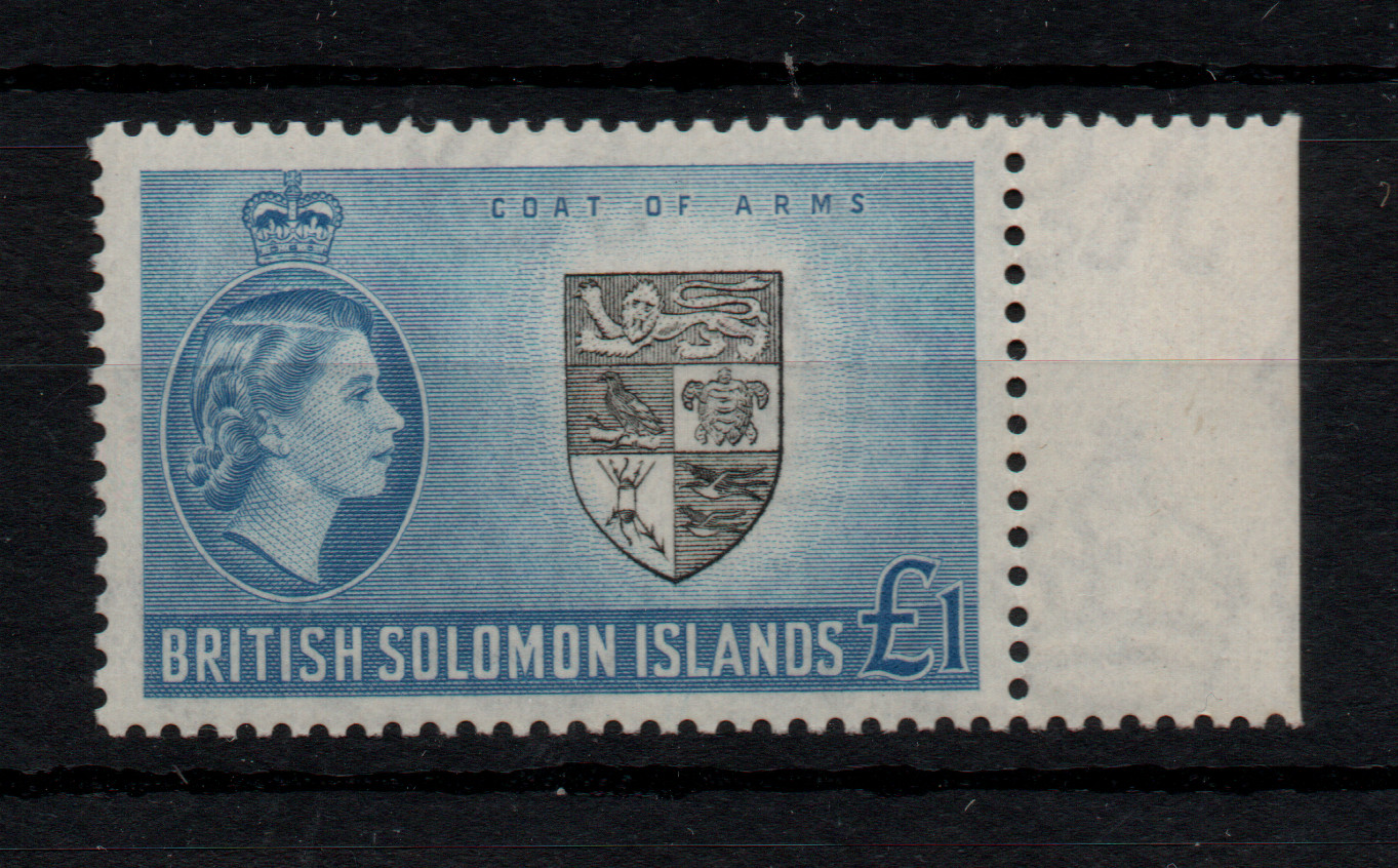 British Solomon Islands 1958 £1 black & blue MNH SG96 WS43466