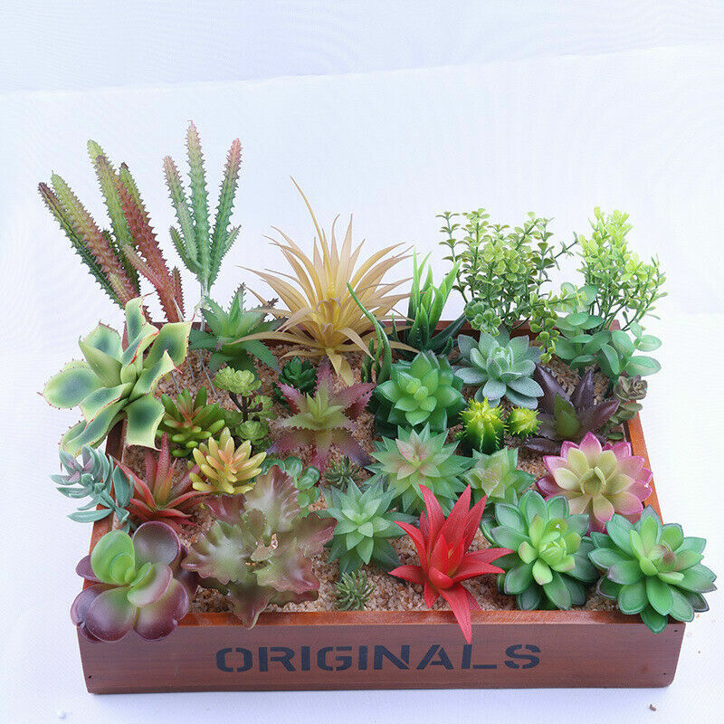 Artificial Color Succulent Plants Unpotted Fake Lotus Plant Home Decor 18 Pcs/PK