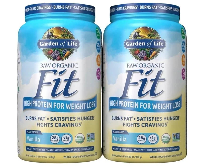 Garden of Life Raw Organic Fit High Protein Powder Vanilla, 2lb (2pk) Ex 10/2026