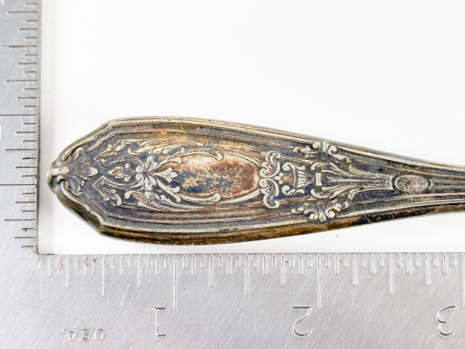 Antique Victorian Fleam Ink Eraser Scratcher Silverplate Handle Blood Letting 6”