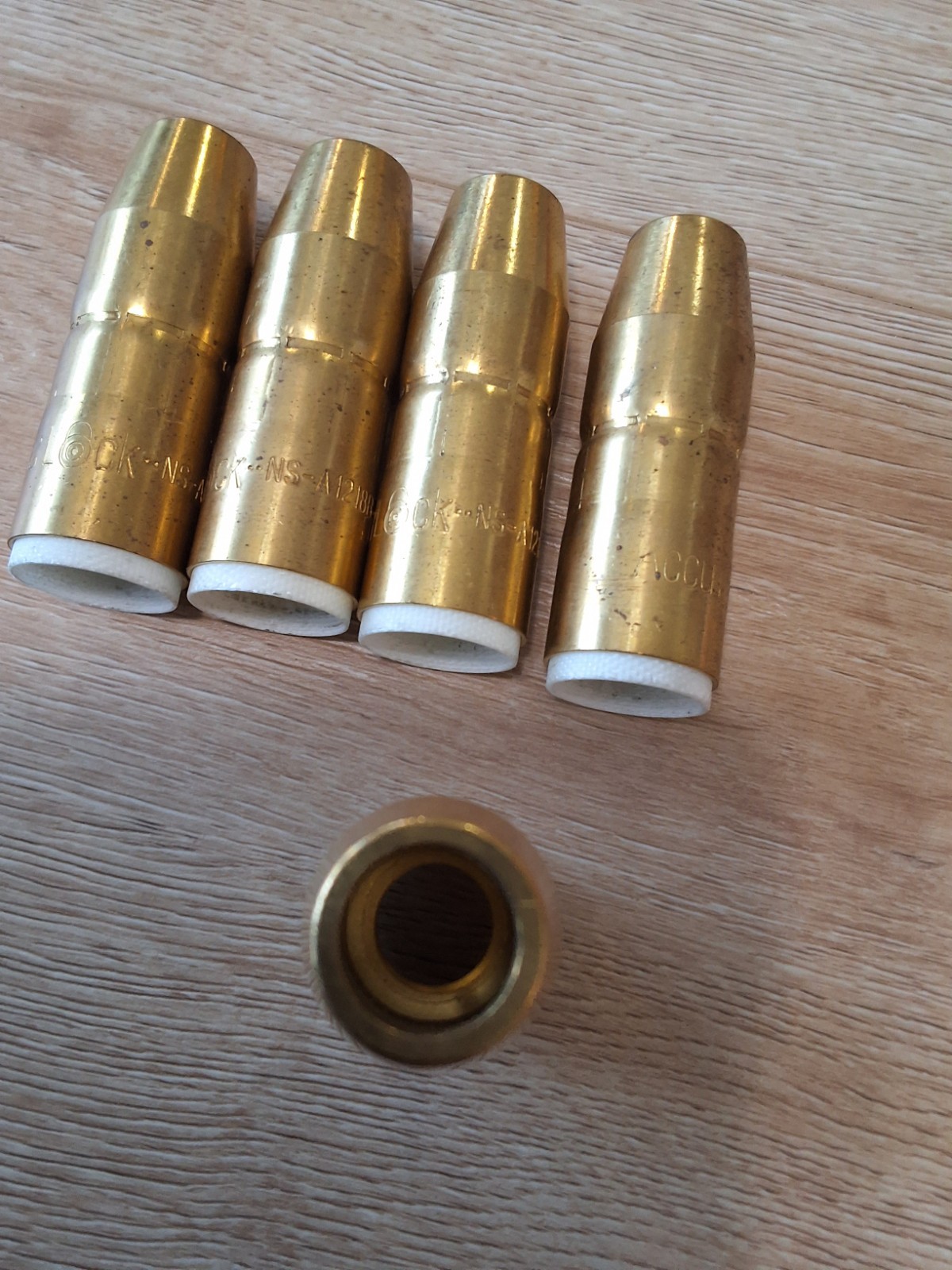 (5) Genuine Bernard ACCULOCK NS-1218B 1/2" Centerfire NozzleS MIG Welding