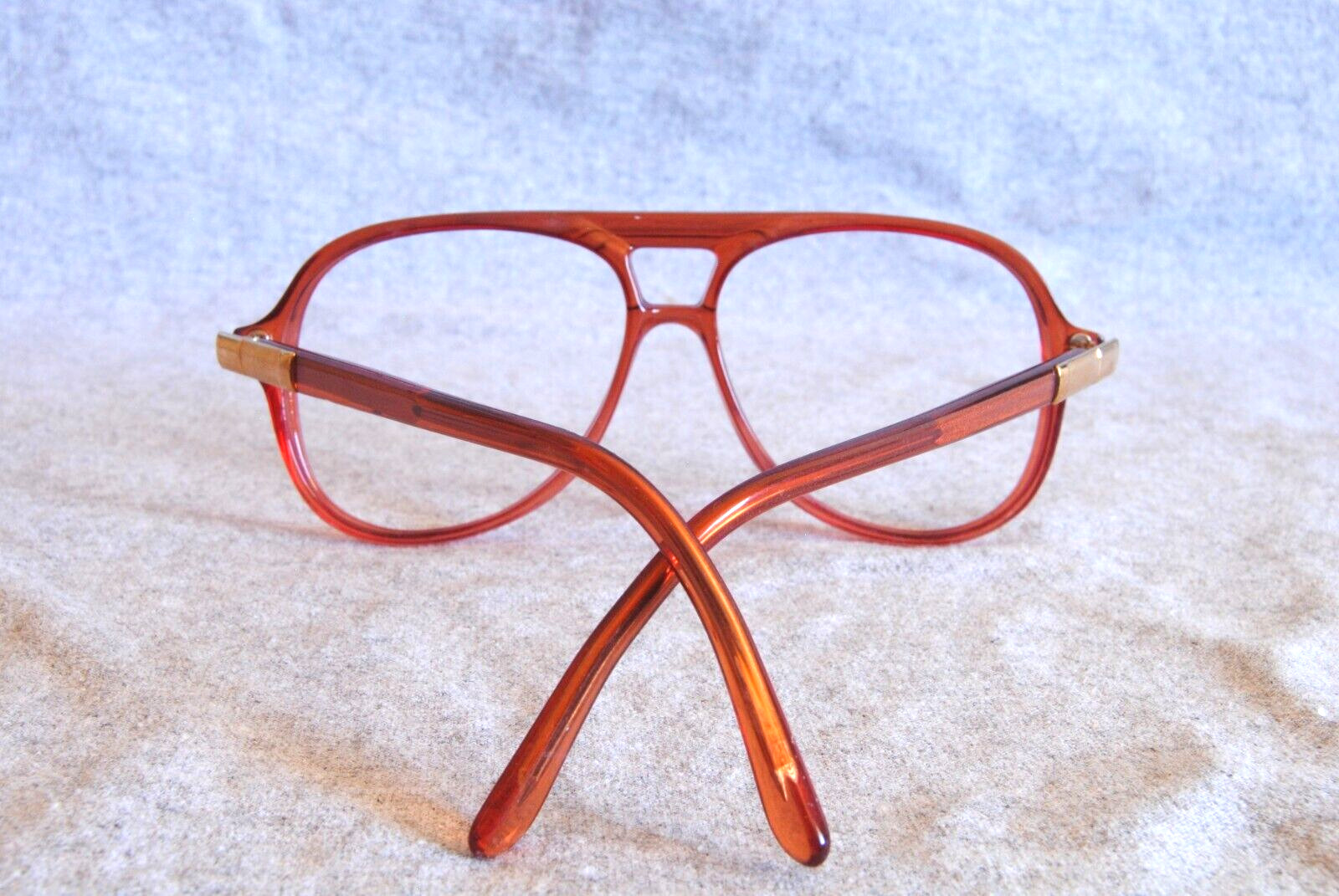 eagle eyeglass frames cognac 54-18 vintage