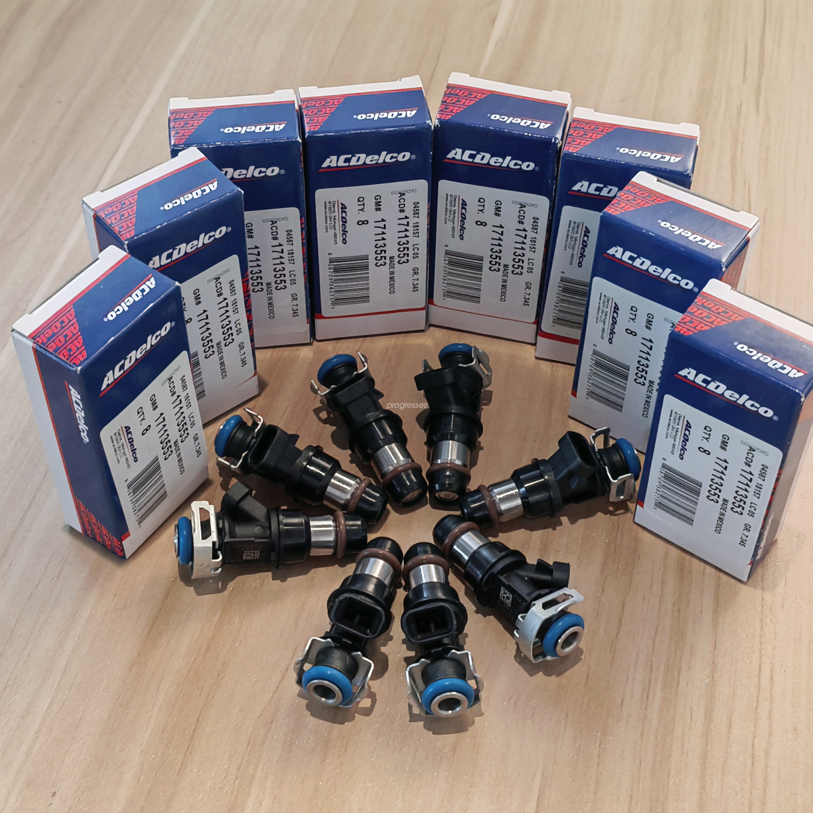 8PCS Original OEM 17113553 Fuel Injectors for 99-07 Chevy Silverado 4.8 5.3 6.0L