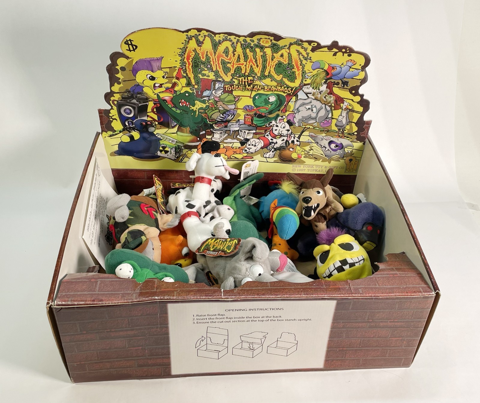 Complete Set Meanies Series 1 All 13 with Mystery Meanie & Original Display Box!