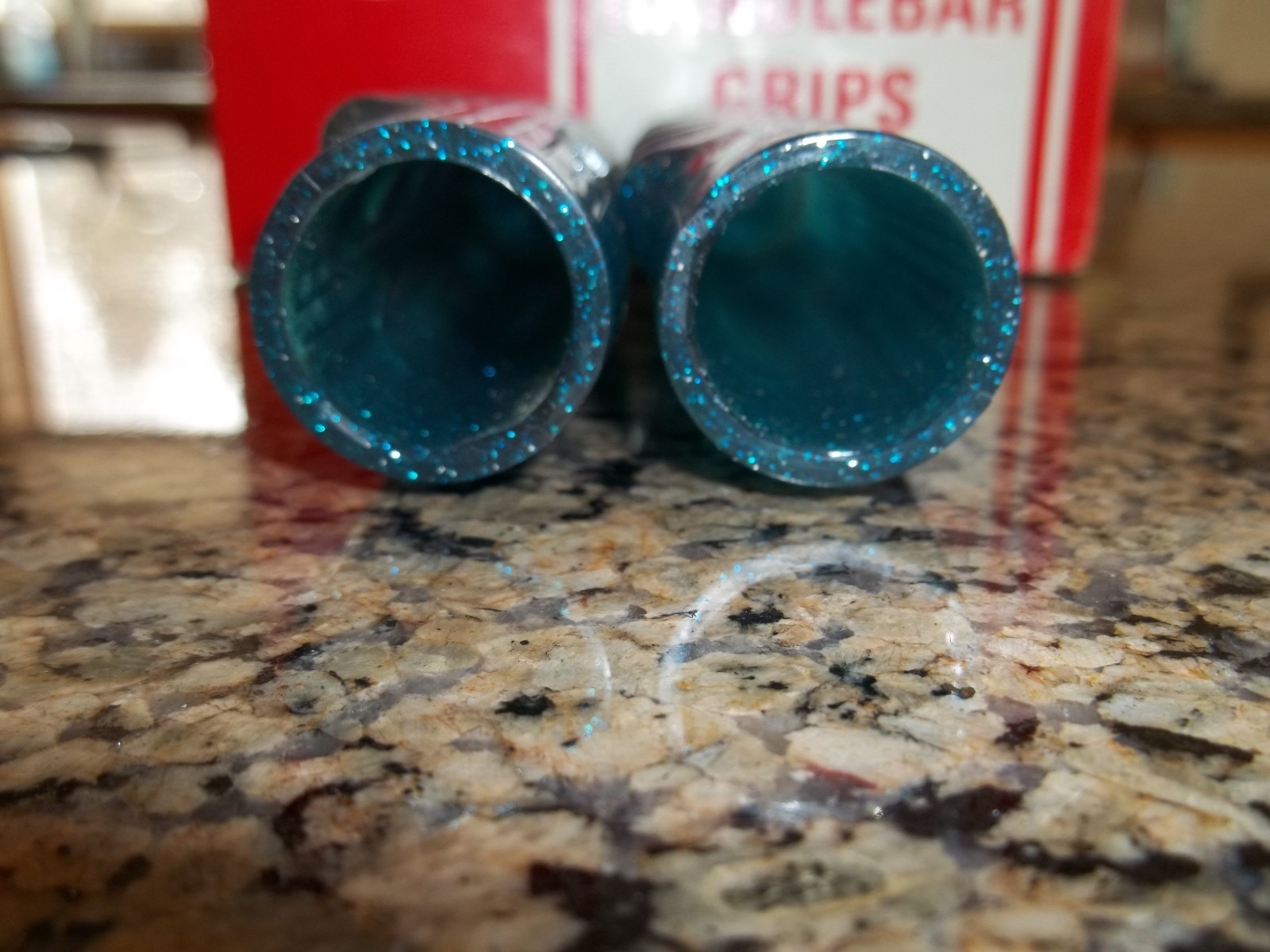 Schwinn Stingray NOS Blue glitter Bicycle Handlebar Grips Original full size