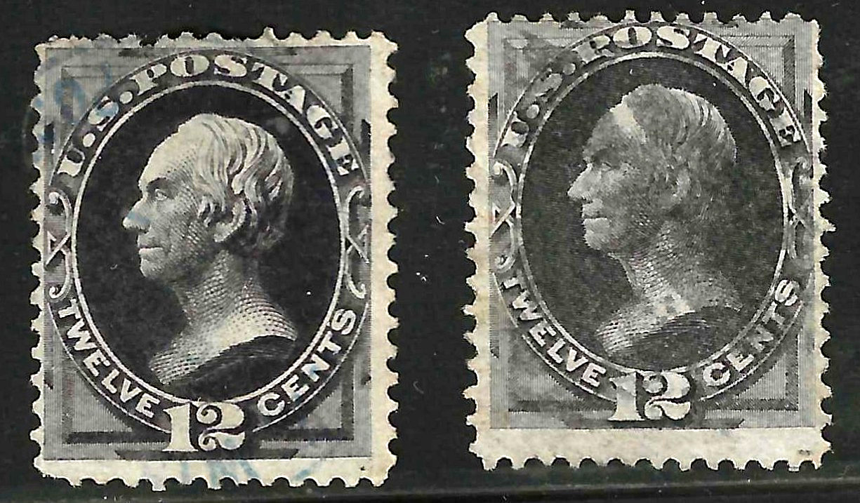 Sc #151 & #162 For Comparison 12 Cent Clay Banknote 1871-1873 $350 US 87A55