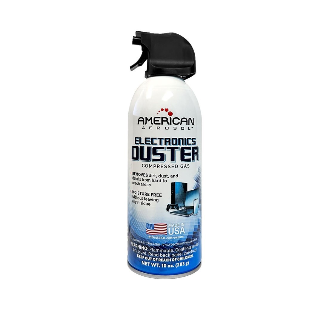 2 Pack American Aerosol Compressed Gas Electronics Duster, 10 oz Cans