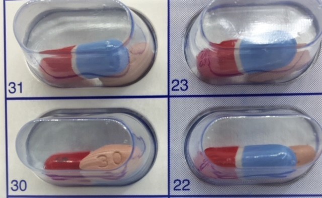 31 Day Multi-med Monthly Cold Seal Medication Blister Pack Cards. Lot of 6