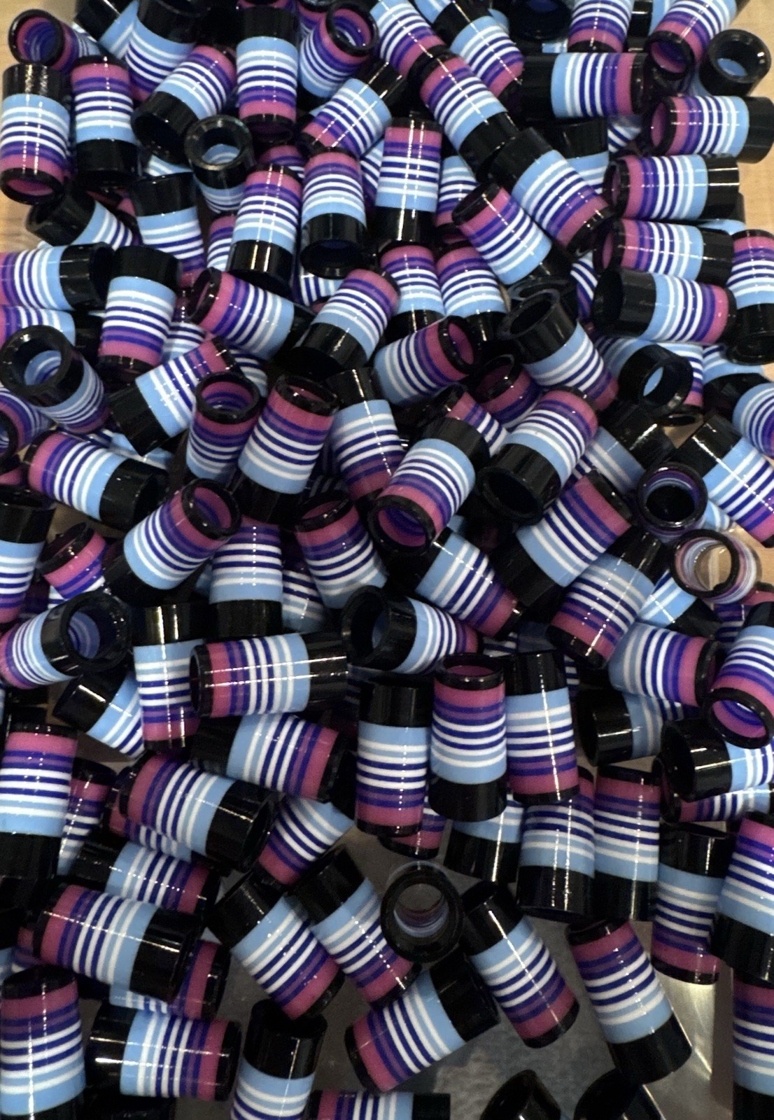 10-CUSTOM GOLF FERRULES Blk/pink/blue/purple/white 1” TAPER TIP .355