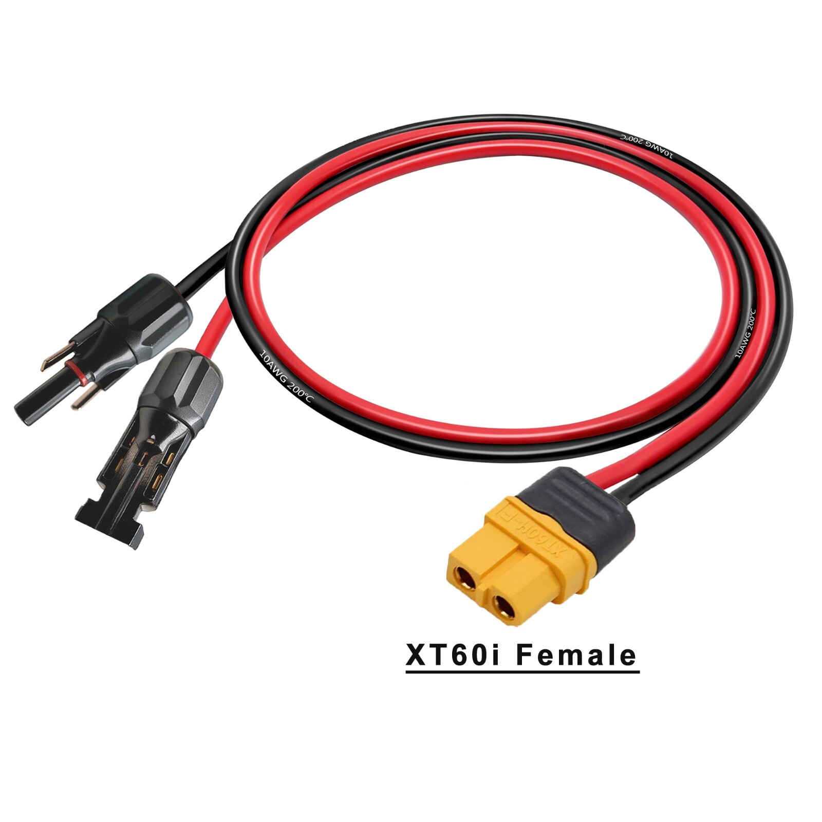 10 AWG XT60 Female Male Connector Adapter to Solar Extension Cable Battery Cable