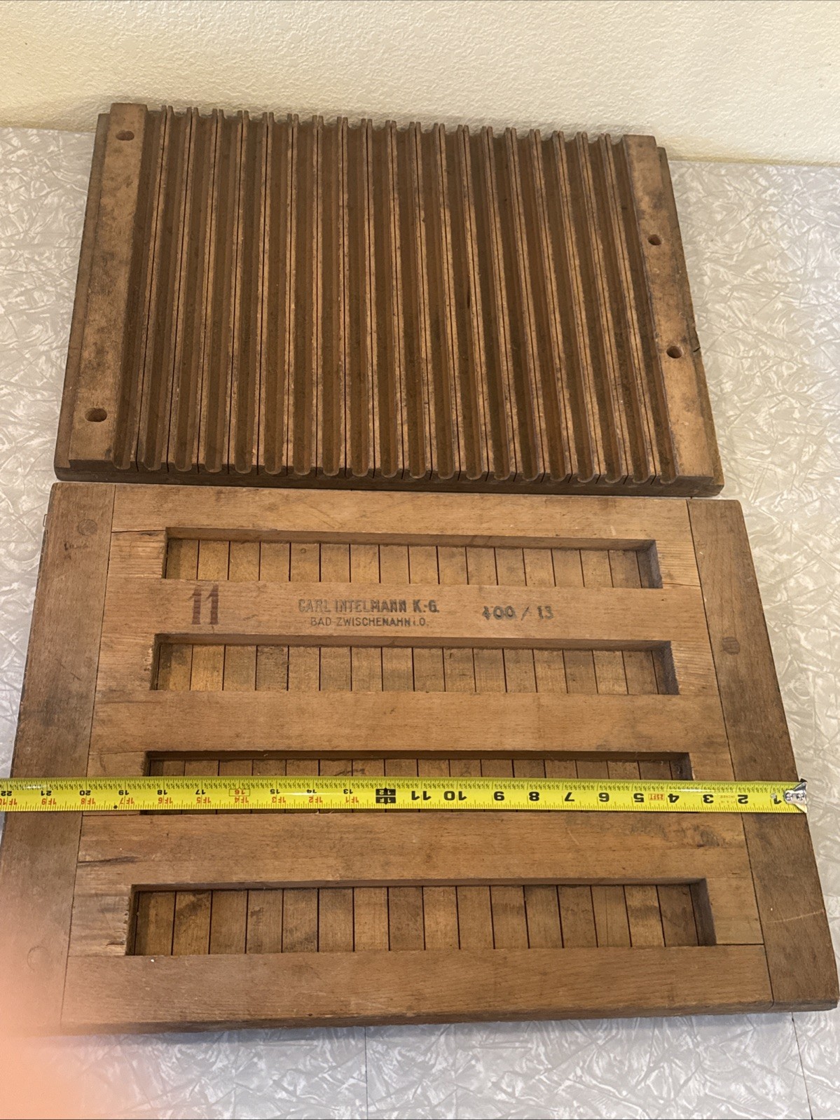 Vintage Antique Wood Tobacco Cigar Mold Press Carl Intelmann