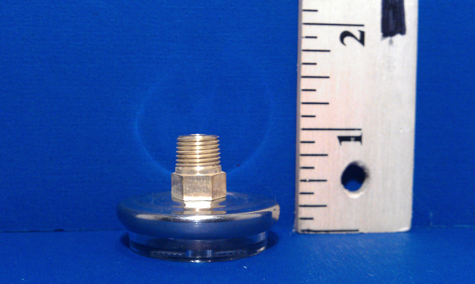 Air Compressor Pressure Gauge 1/8" Brass NPT Back Mount 160 PSI 1" Button Case