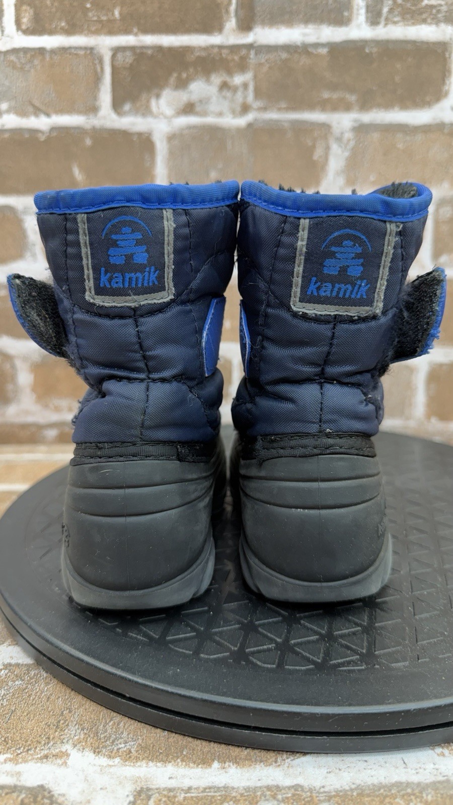 Kamik Snowbug Navy Blue Winter Fur Lined Snow Boots Toddler Boys Size 6
