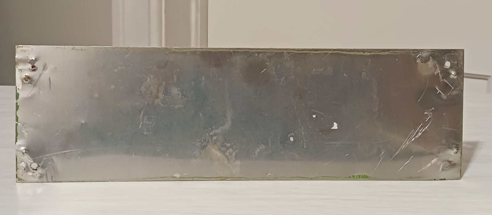 Vintage Ladies Room Sign Green Gold Sterilized Towels American Linen Supply Co.