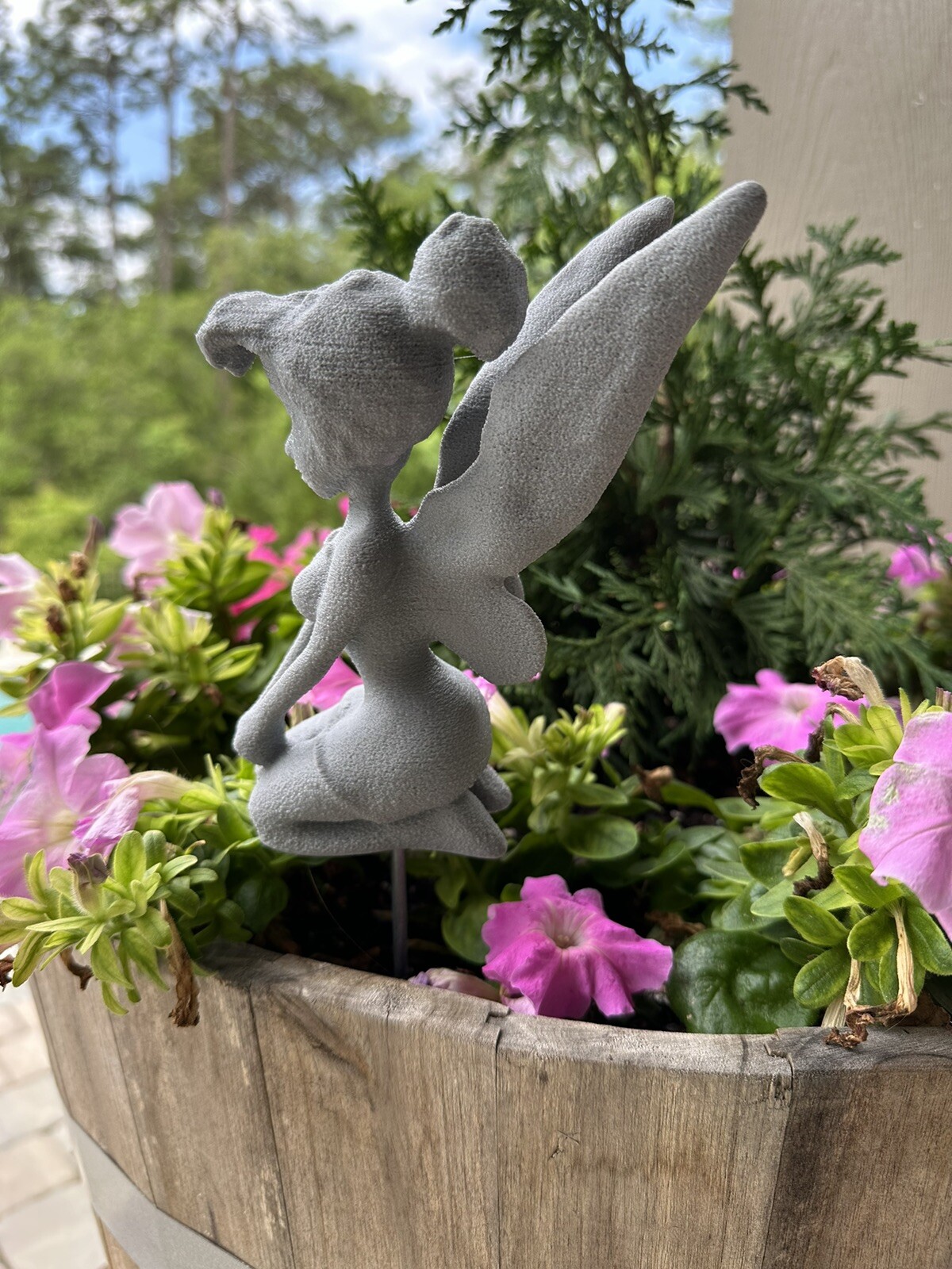 Tinkerbell Garden Disney Outdoor Decor Tink Epcot Flower Fairy Garden Statue