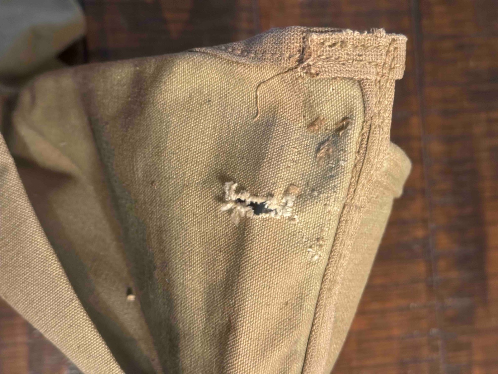 Original US Army Cavalry Horse Feed Bag – Vintage Canvas Military Surplus – WWI