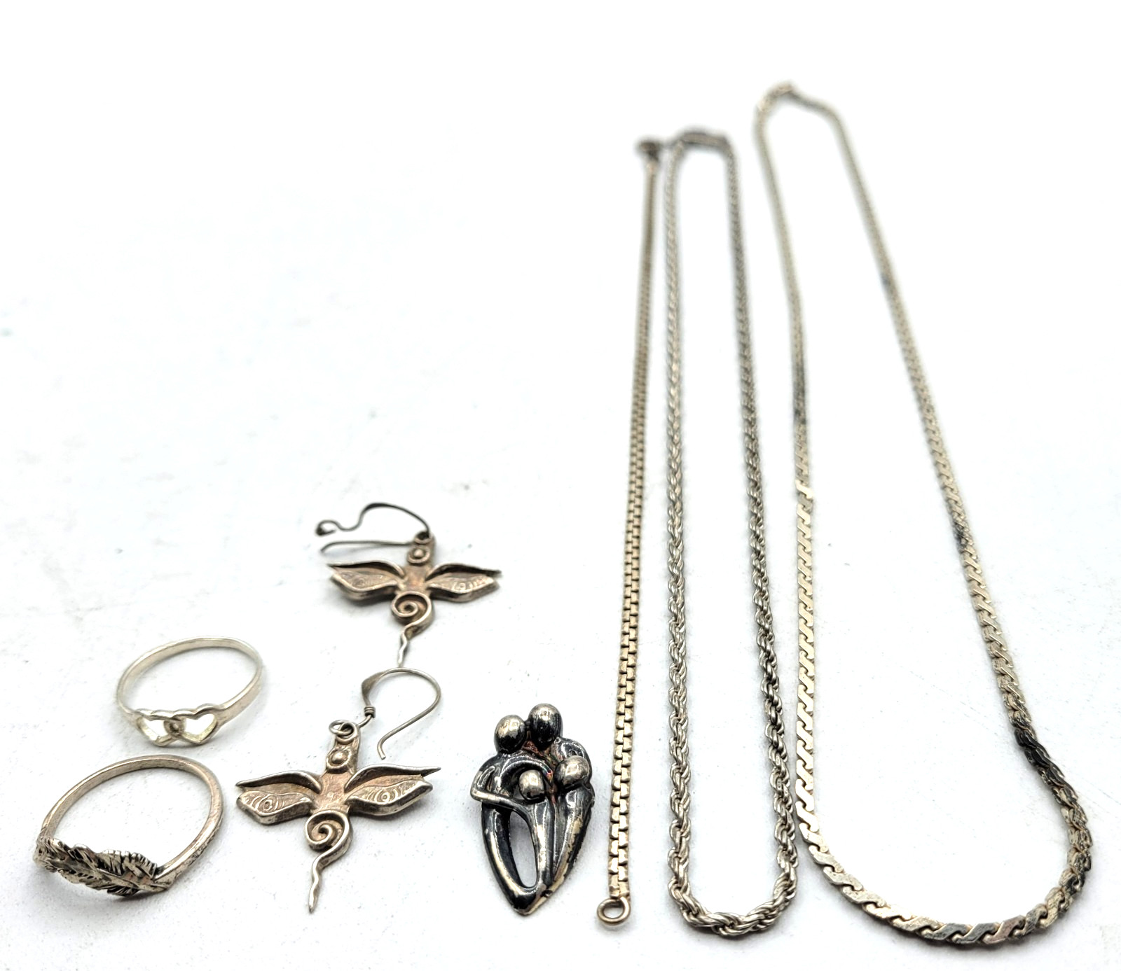 Sterling Silver Mixed Jewelry Lot Of 7