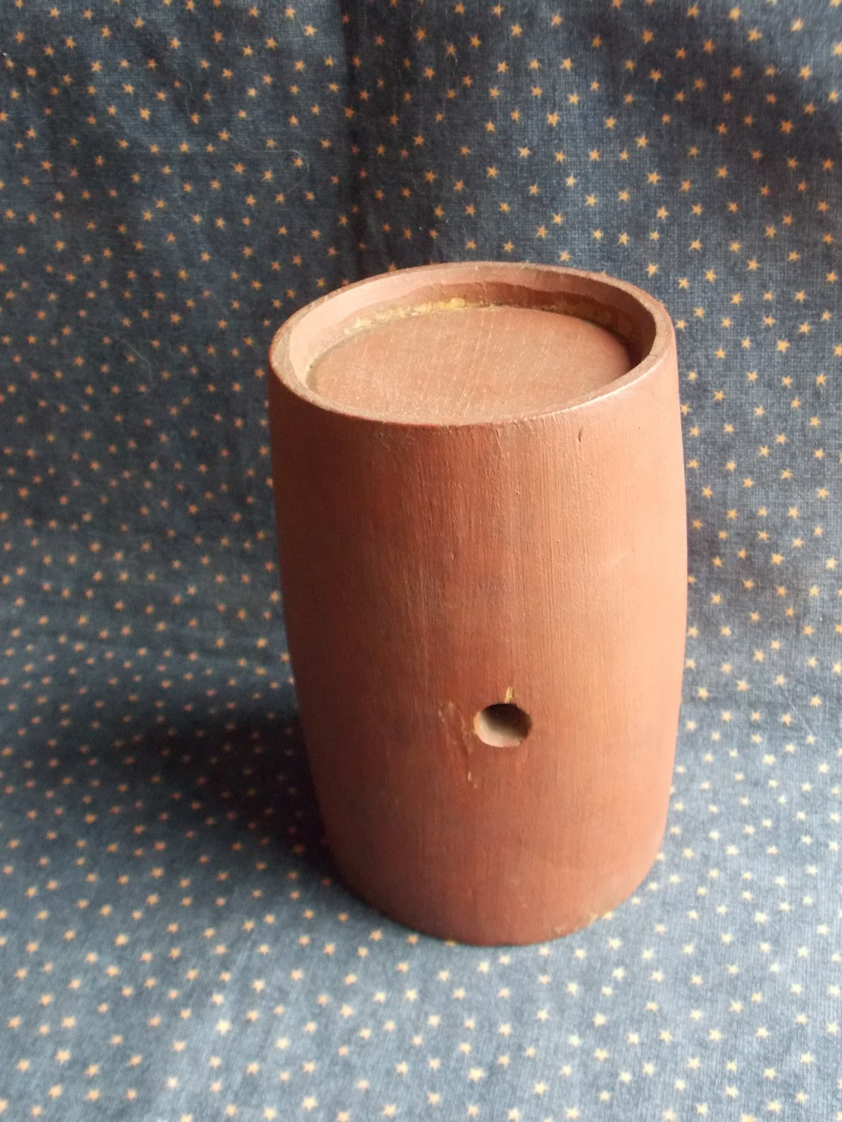 Revolutionary War era Canteen or Rundlet. Original red paint. Only 7 inches