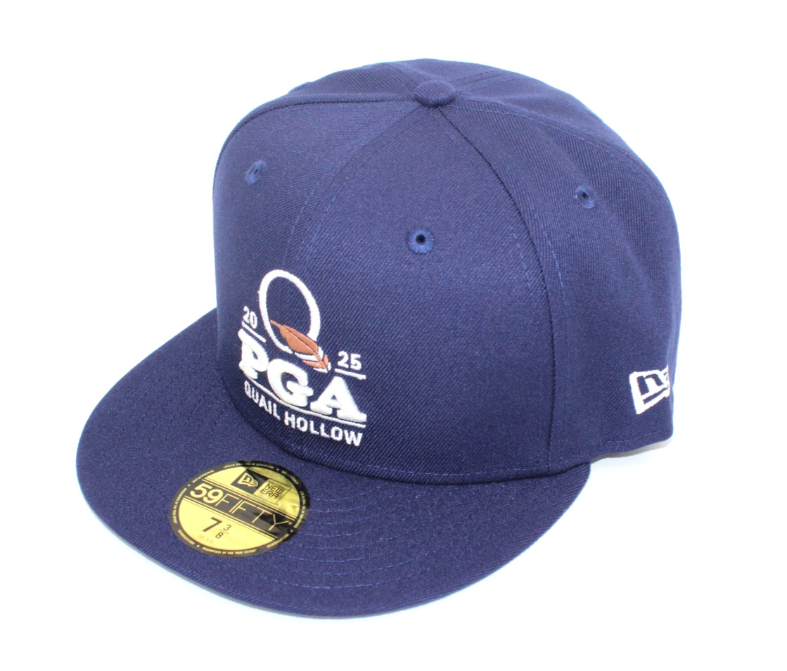 NEW Men New Era 59Fifty PGA Quail Hollow Snapback Navy 7-3/8 Fitted Golf Hat Cap