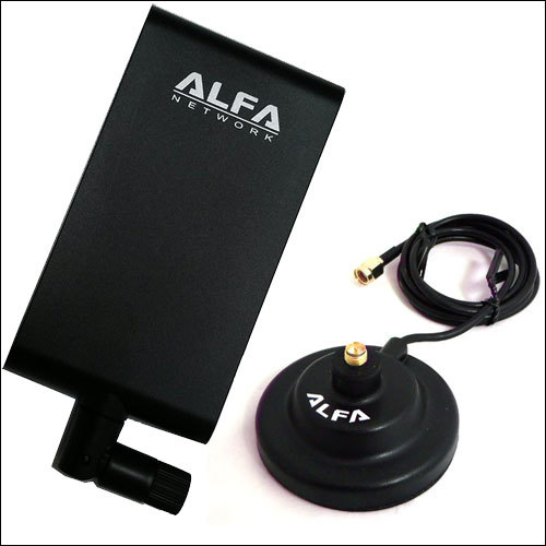 Alfa APA-M25 2.4/5 GHz dual band 10db directional antenna+ ARS-AS01 docking base