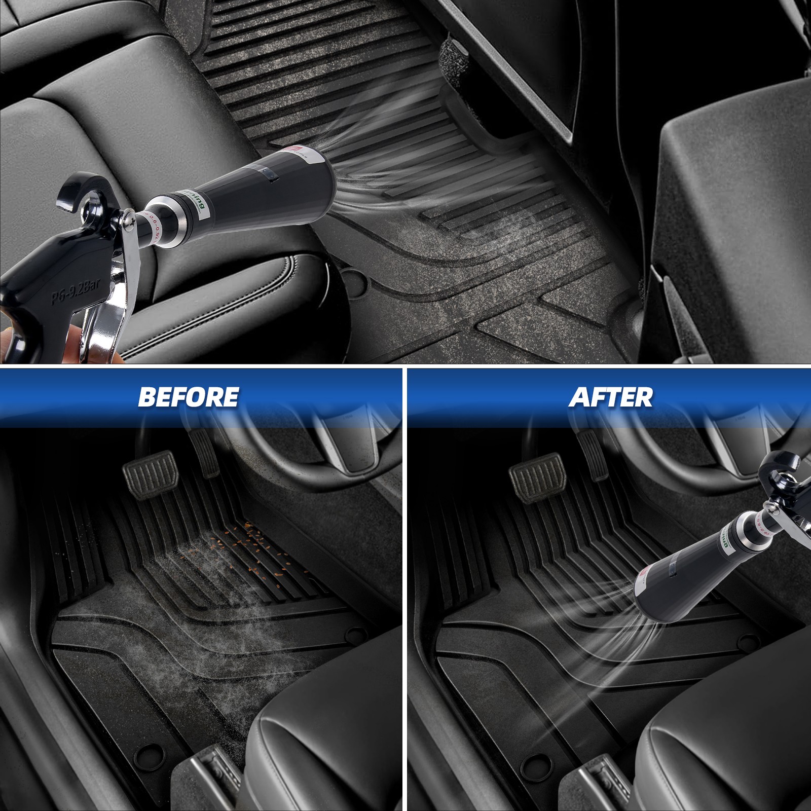 Tornado Car Cleaning Gun Vortex Air Blow Quickly Remove Gun Surface Dirt & Dust