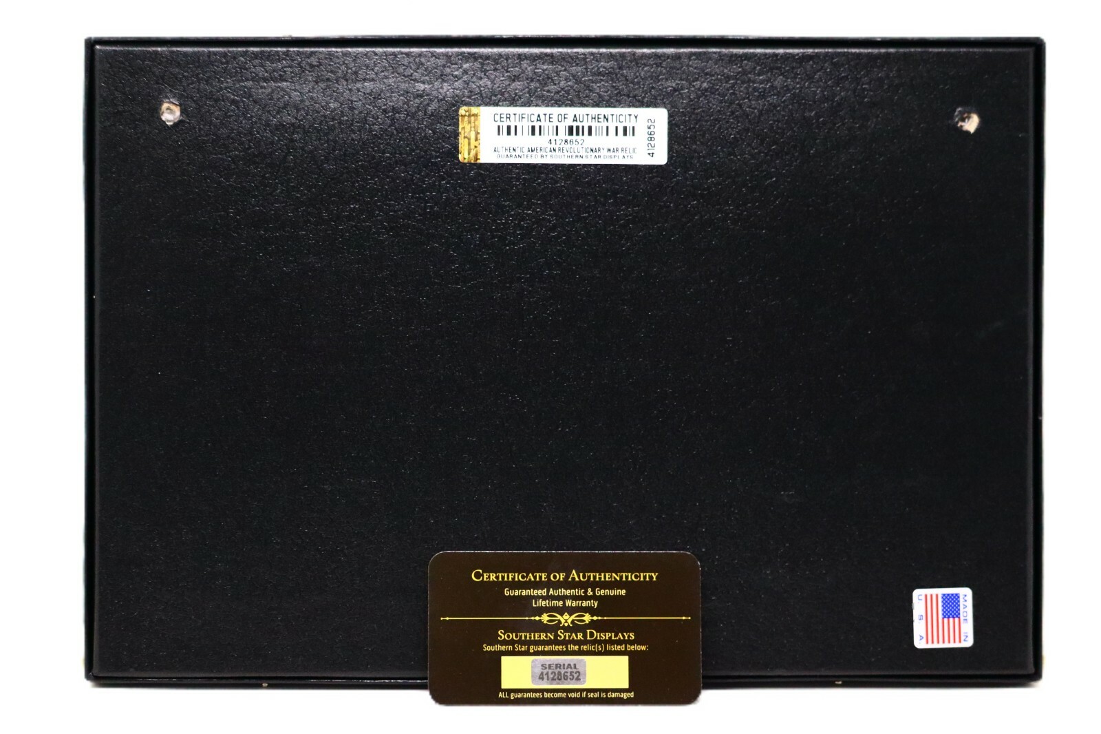 Revolutionary War Bullet & Flint from Yorktown, VA in 8x12 Display Case with COA