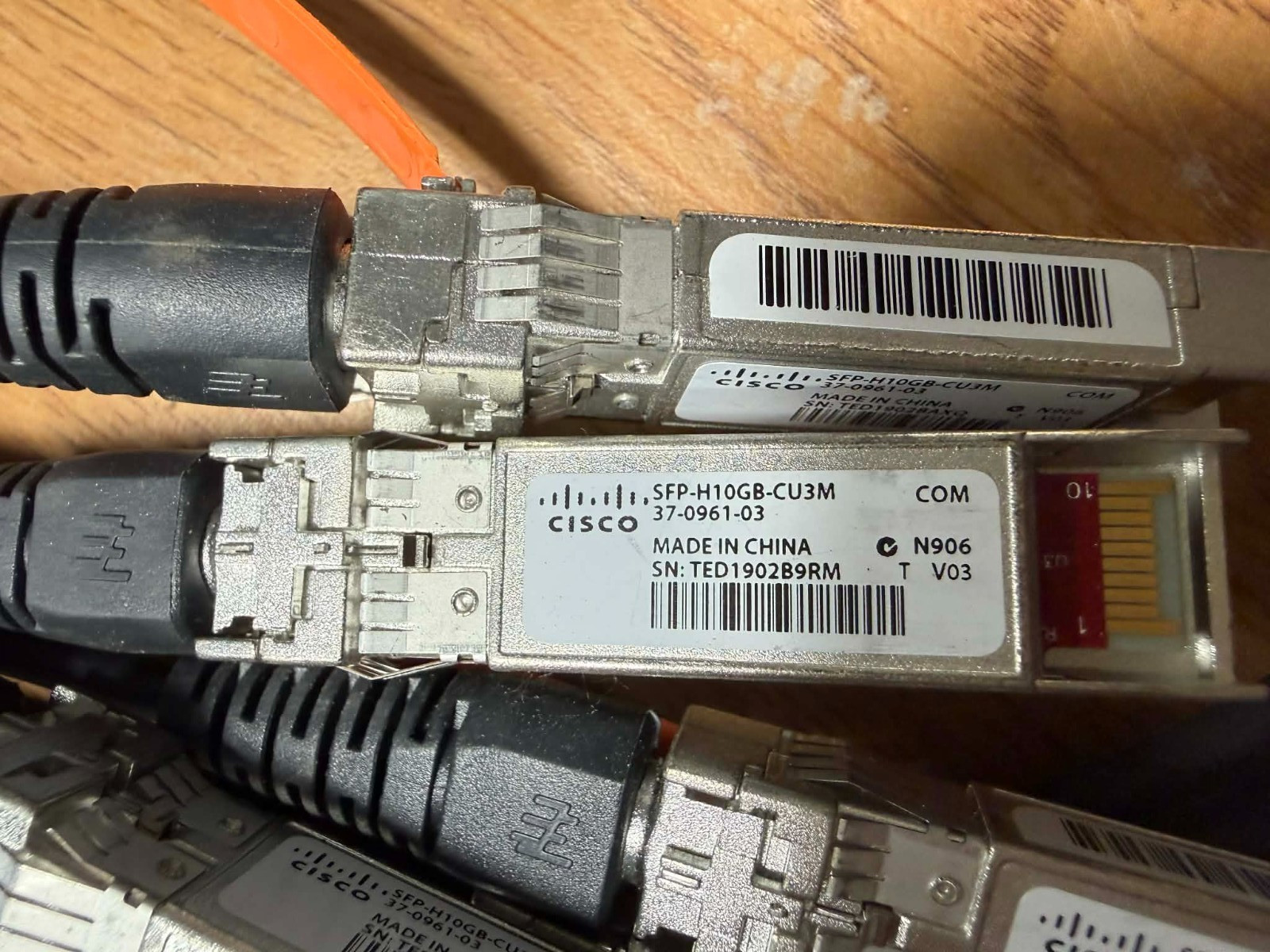 Lot of 10 Genuine Cisco 37-0960-03/37-0961-03 10GB SFP+ Cable SFP-H10GB- CU3M