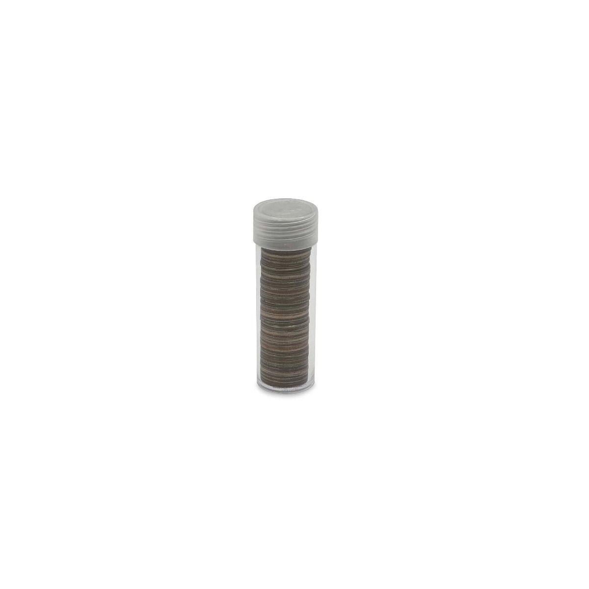20 BCW Round Tubes For Penny Cents Coins Clear Plastic Cent Storage Screw On Cap