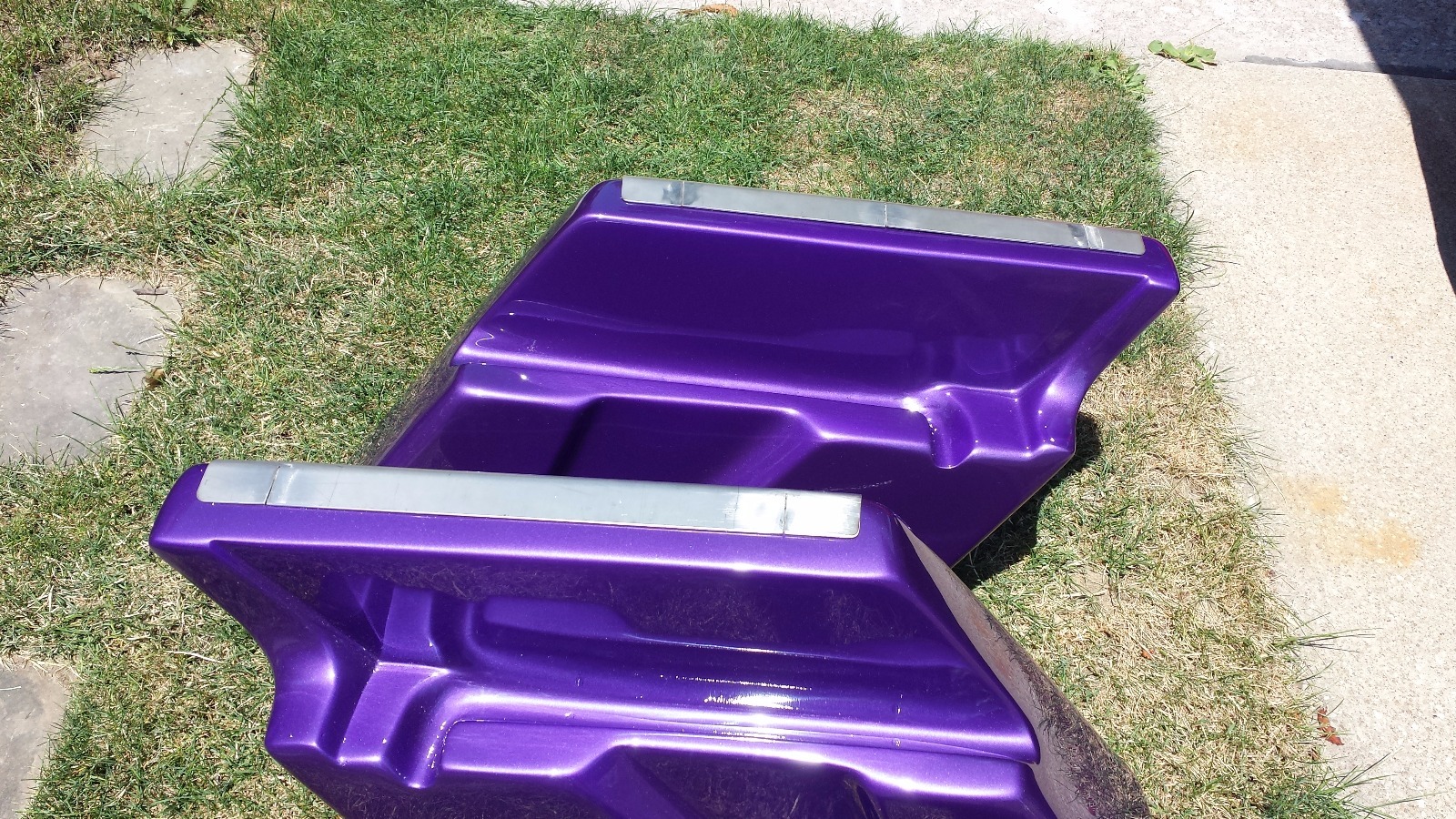 Skid plates for Harley and Aftermarket Stock & Extended Saddlebags *PLEASE READ