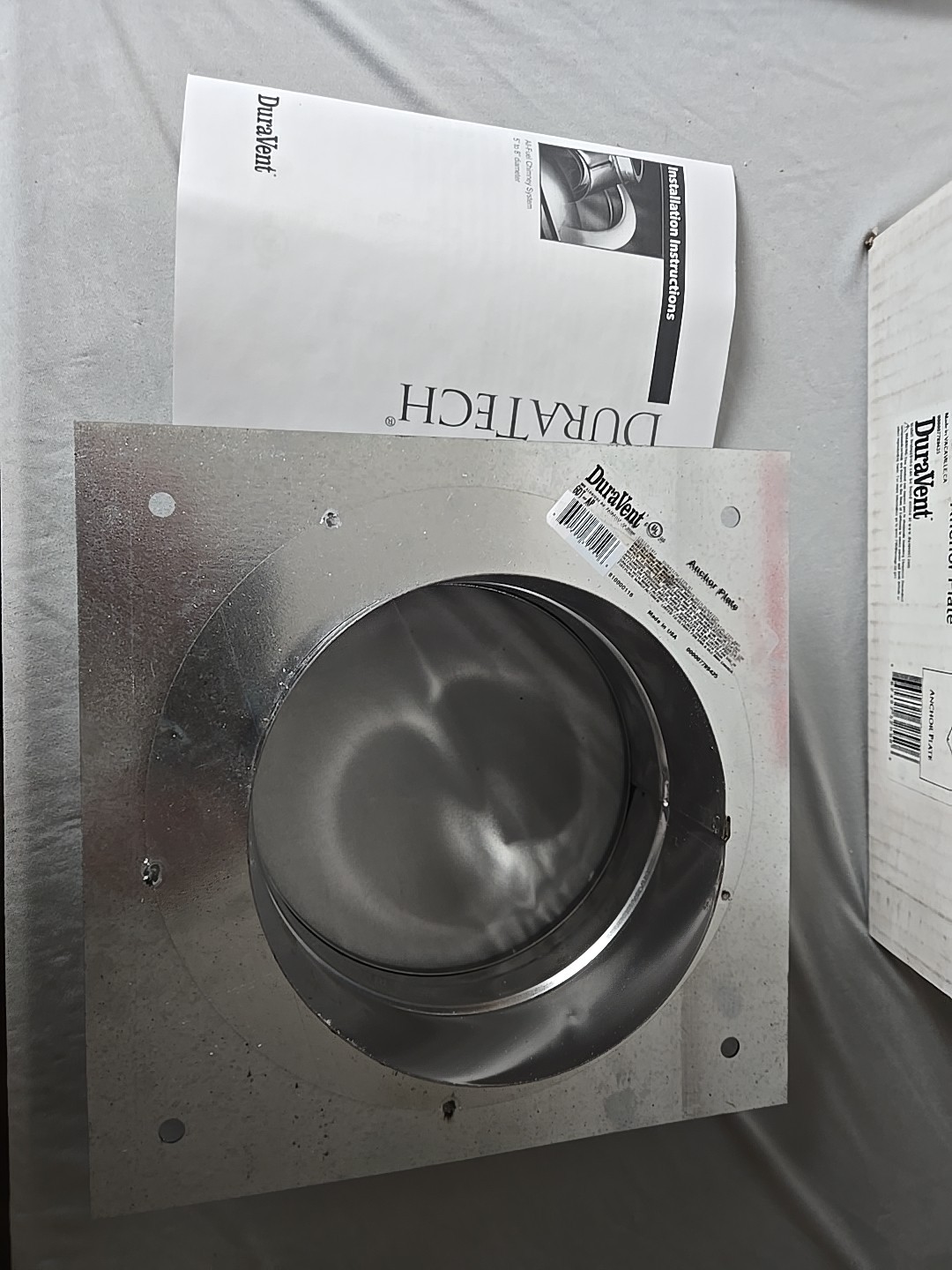 DURAVENT 6" DuraTech Vent Pipe- Anchor Plate #6DT-AP