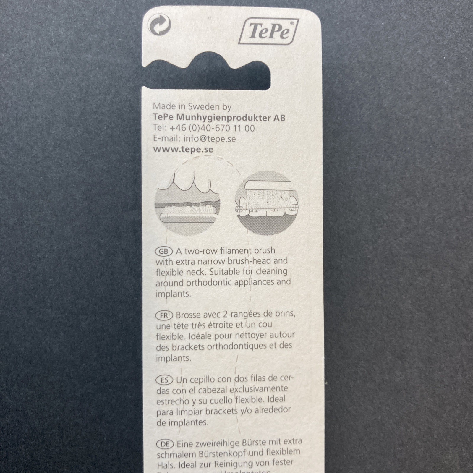 TEPE Implant Orthodontic Soft Toothbrush Cleaning Implants & Fixed Braces Yellow