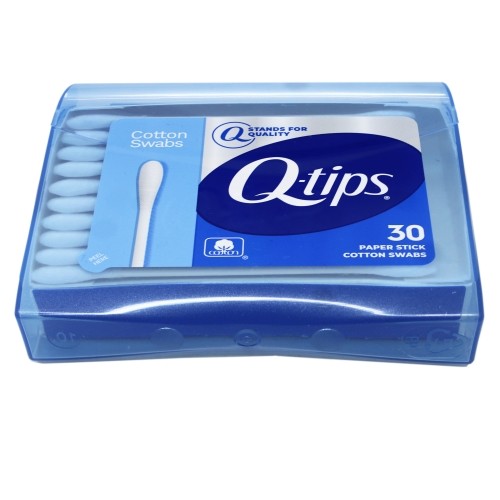 2 Pack Q Tips Cotton Swabs Travel Size Purse Pack 30 Swabs Each