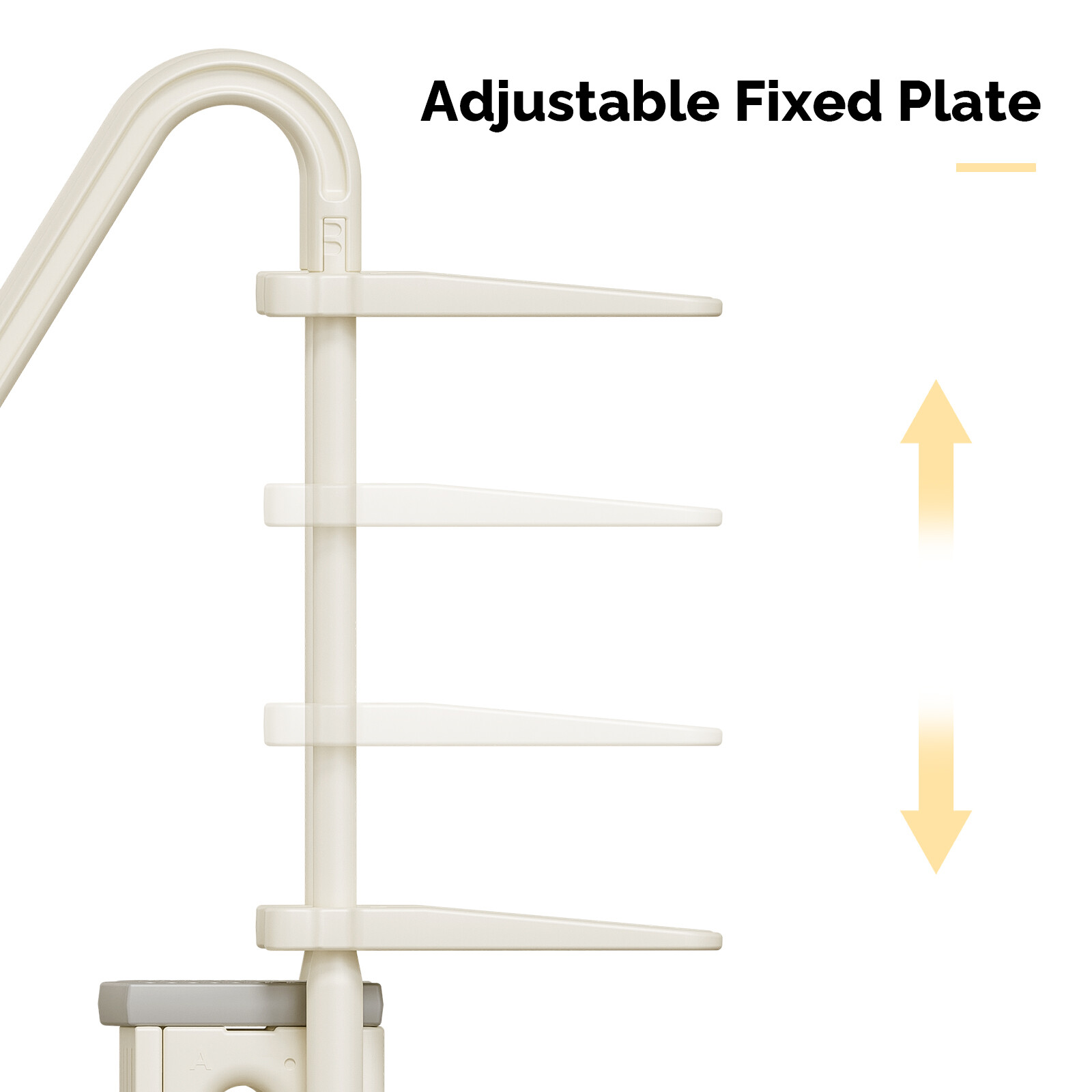 3-Step Pool Ladder Heavy-Duty Safety Step Above Ground Pool Stair with Handrails