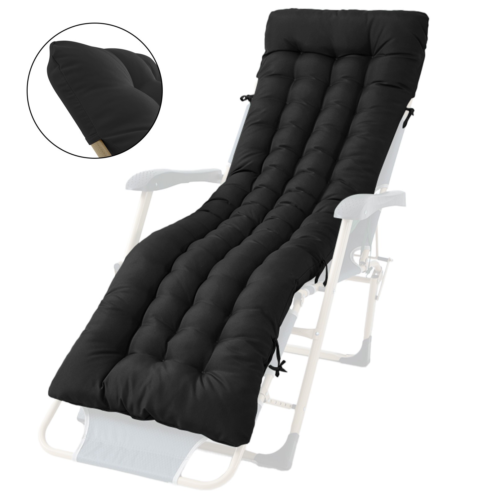 67"x19.7" Waterproof Thick Chaise Lounge Cushion High Filling Volume Outdoor Pad