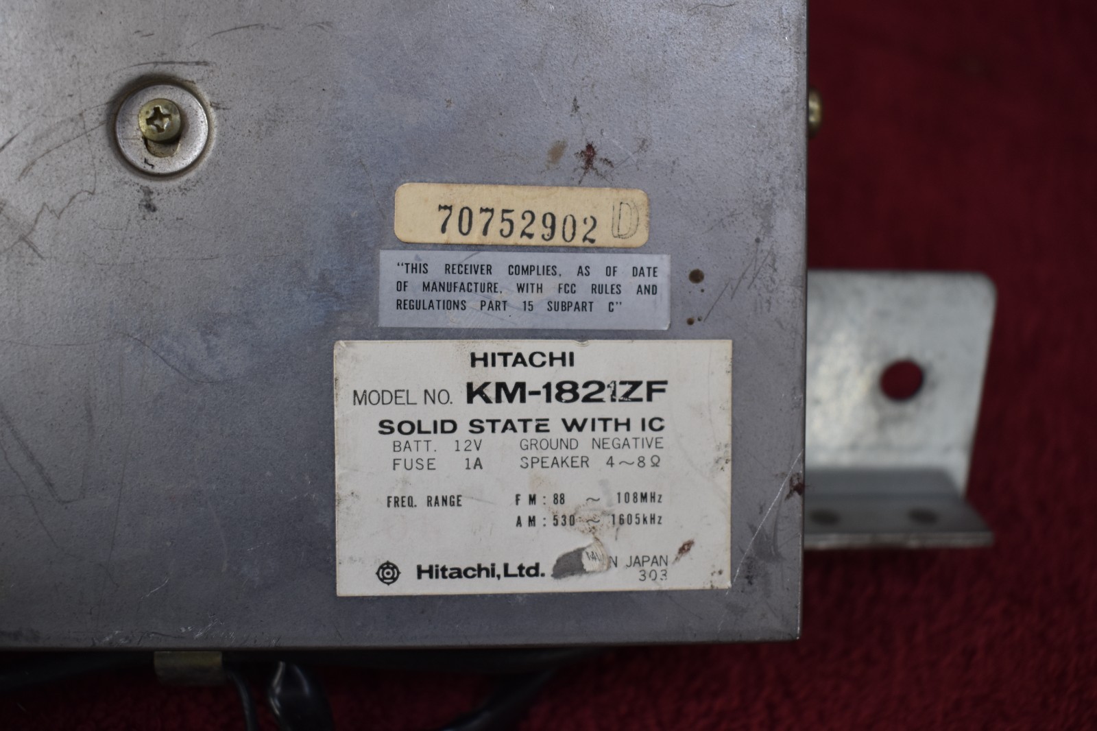 1977 77 Datsun 280Z AM/FM radio KM-1821ZF OEM used