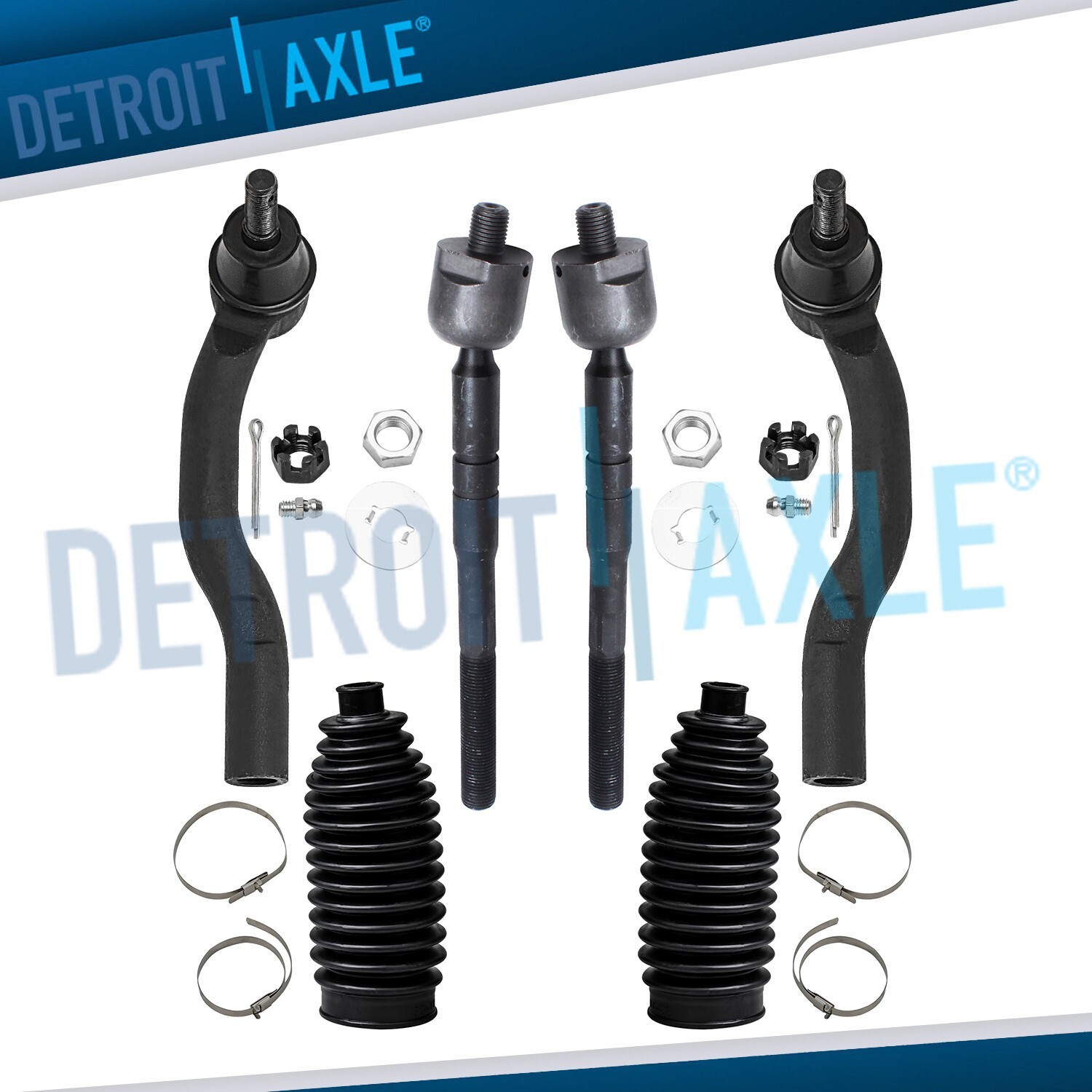 Front Inner Outer Tie Rod w/Boot Kit for 2007 2008 2009 2010 2011 Toyota Camry