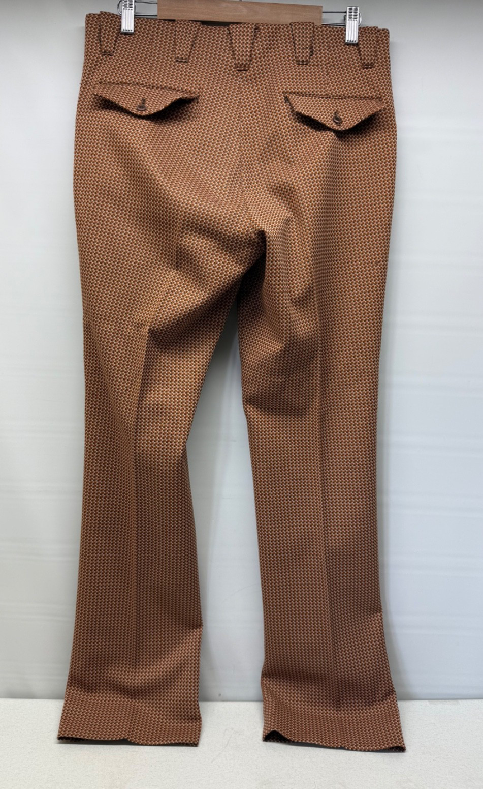 Vtg 60-70s H BAR C Ranchwear Mens 34x32 Multi Color Washable Poly Western Slacks