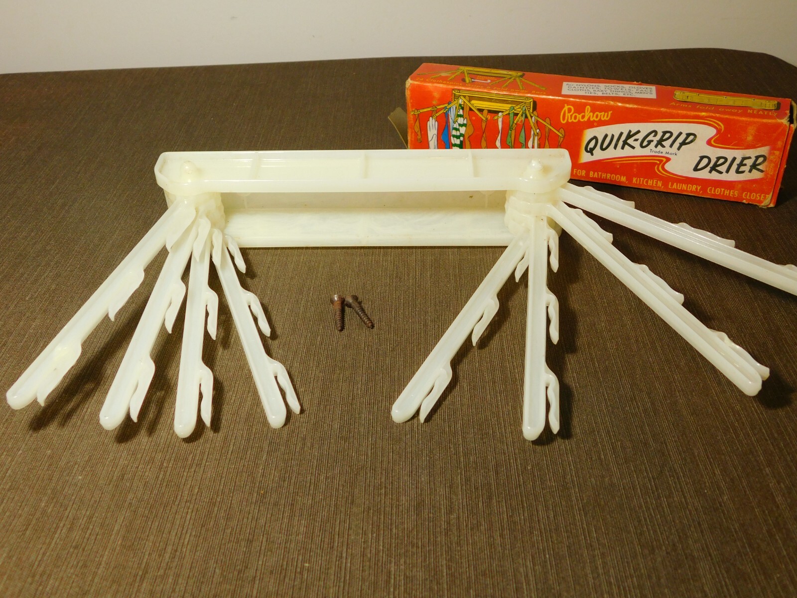 VINTAGE LAUNDRY CLOTHES KITCHEN ROCHOW QUIK-GRIP WALL MOUNT DRIER