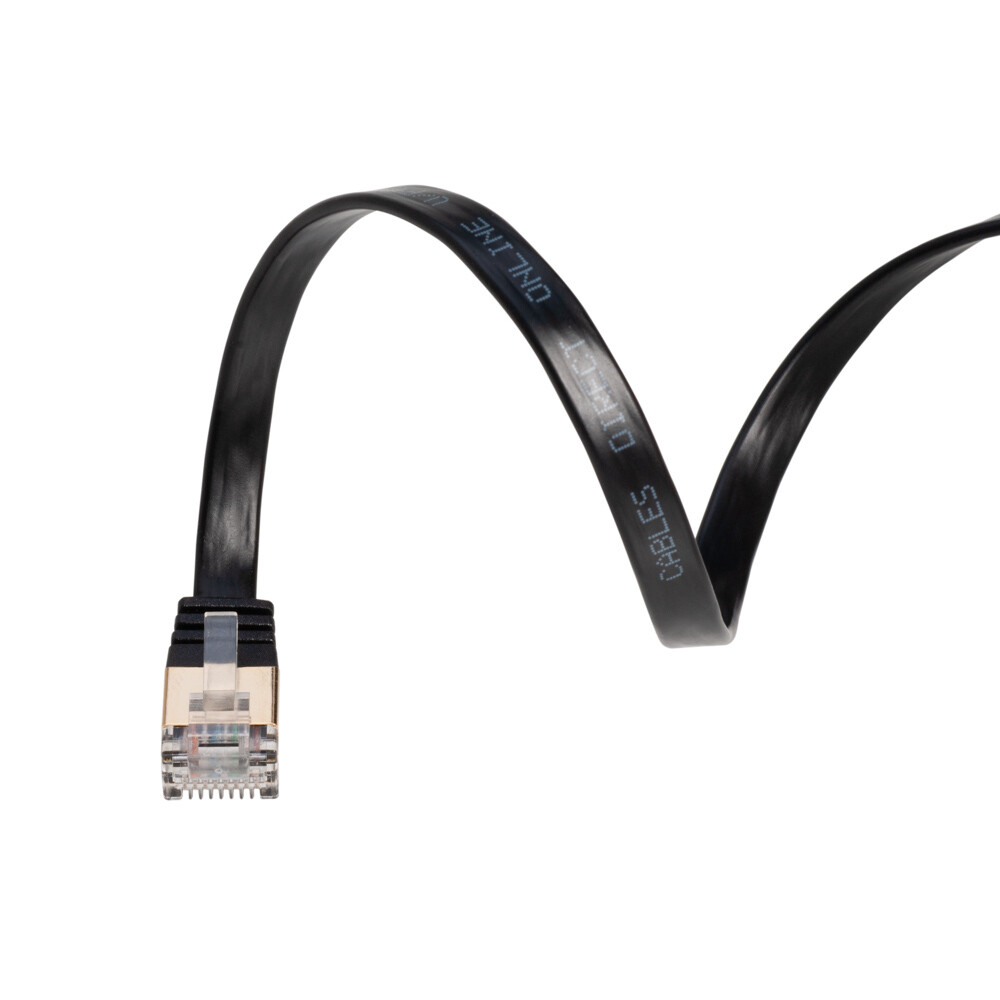 CAT7 Flat U/FTP Ethernet Patch Cable 10Gbps LAN Network Cord Multipack LOT