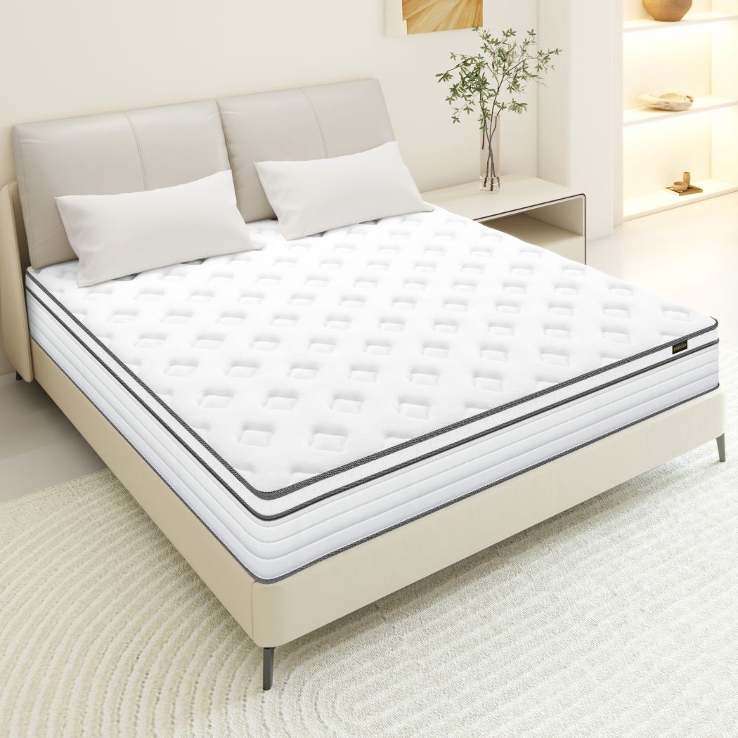 12/14 Inch Full Queen King Size Mattress Hybrid Foam Innerspring Bed in a Box