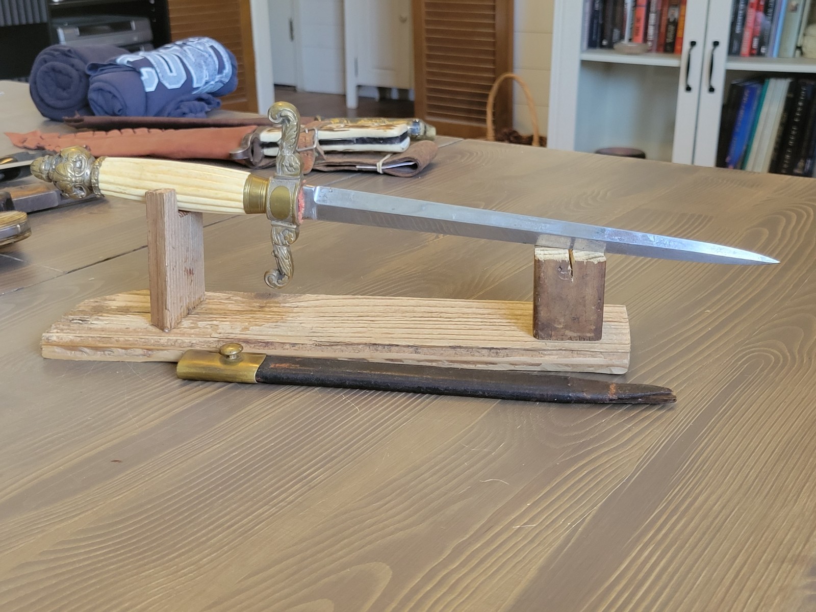 NICE! Pre-Civil War Mid Shipmans Dagger w/Original Sheath