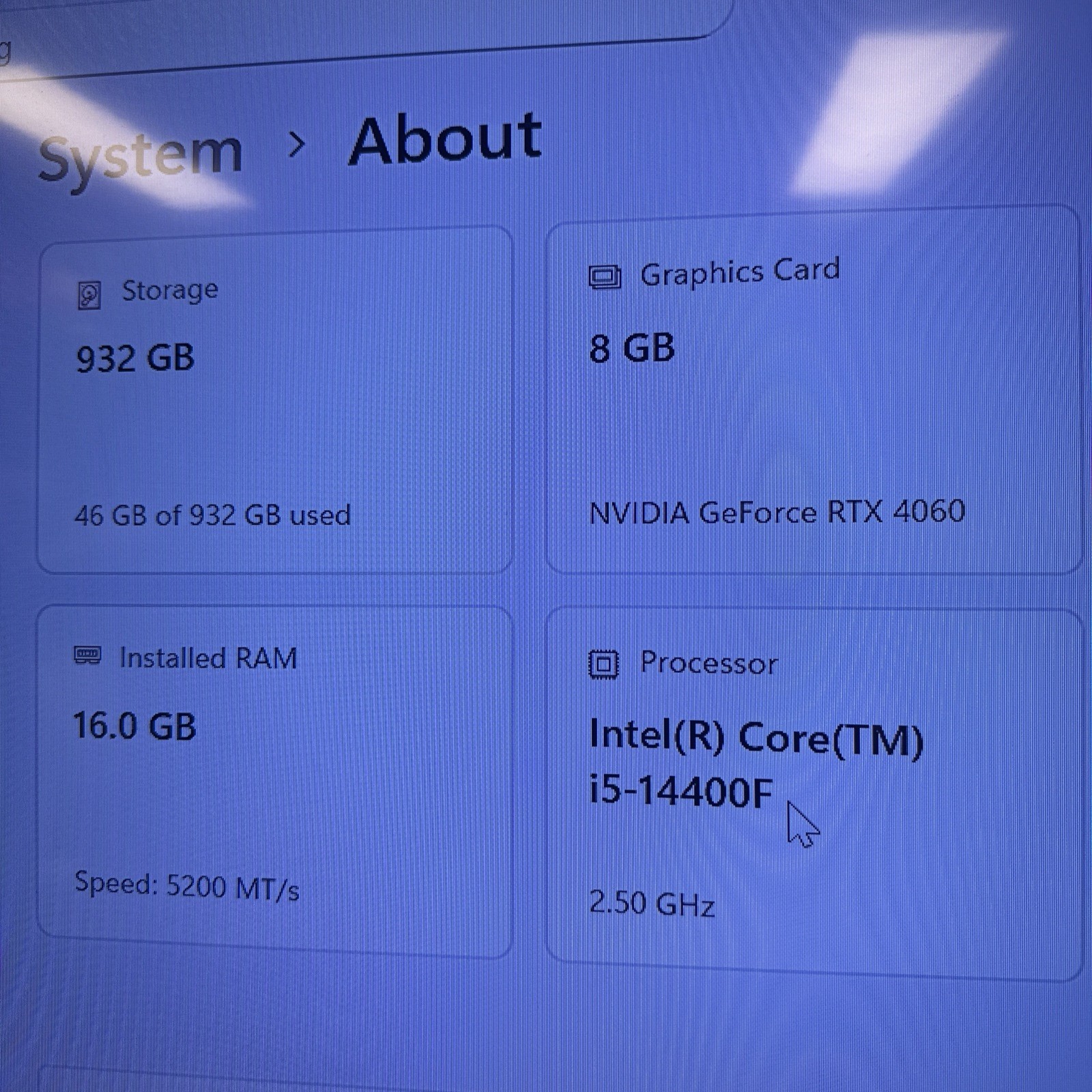 iBuyPower Gaming Desktop Intel i5-14400 RTX4060 8GB 16GB Ram 1TB SSD Win11