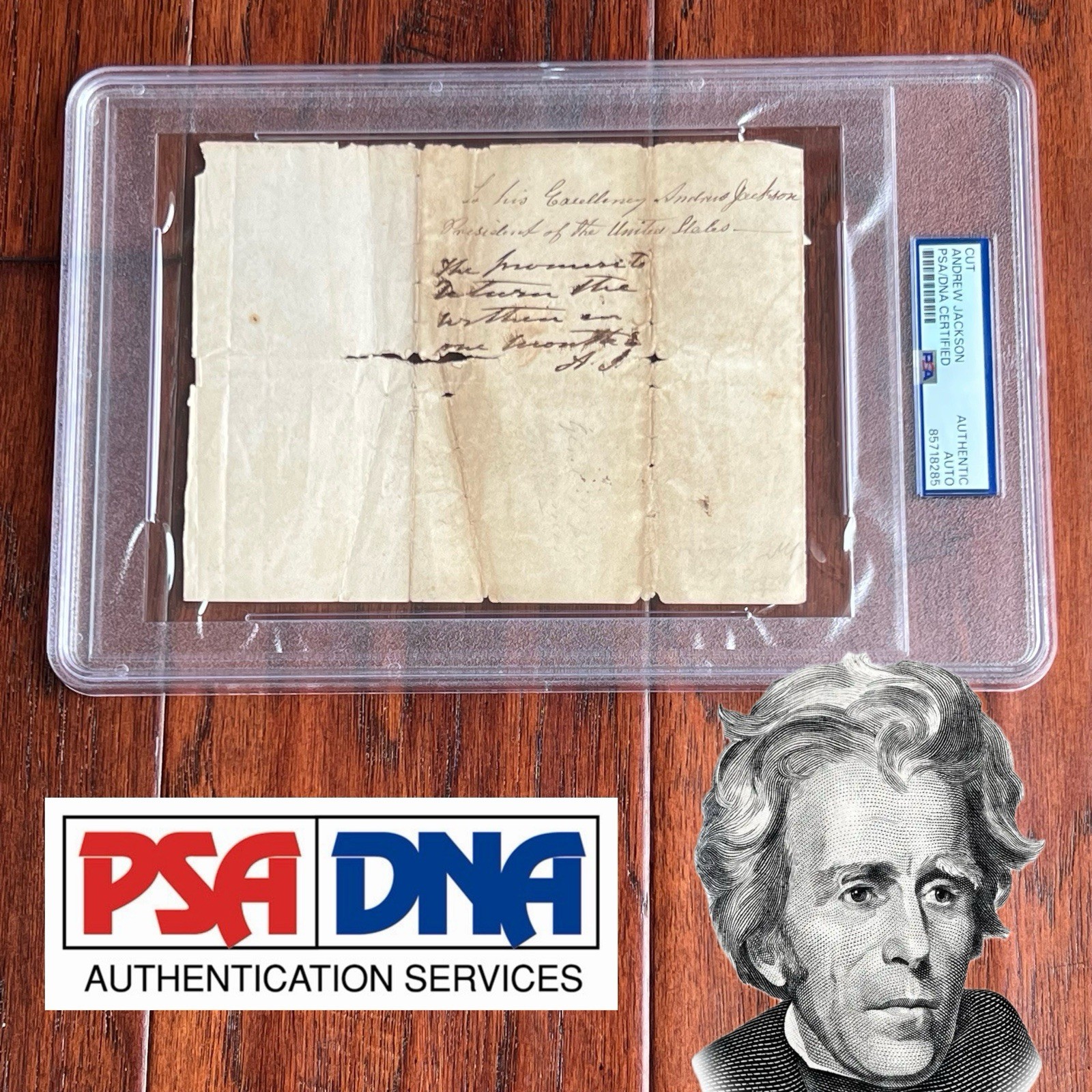 ANDREW JACKSON * PSA * Autograph HANDWRITTEN NOTE Signed AS PRESIDENT
