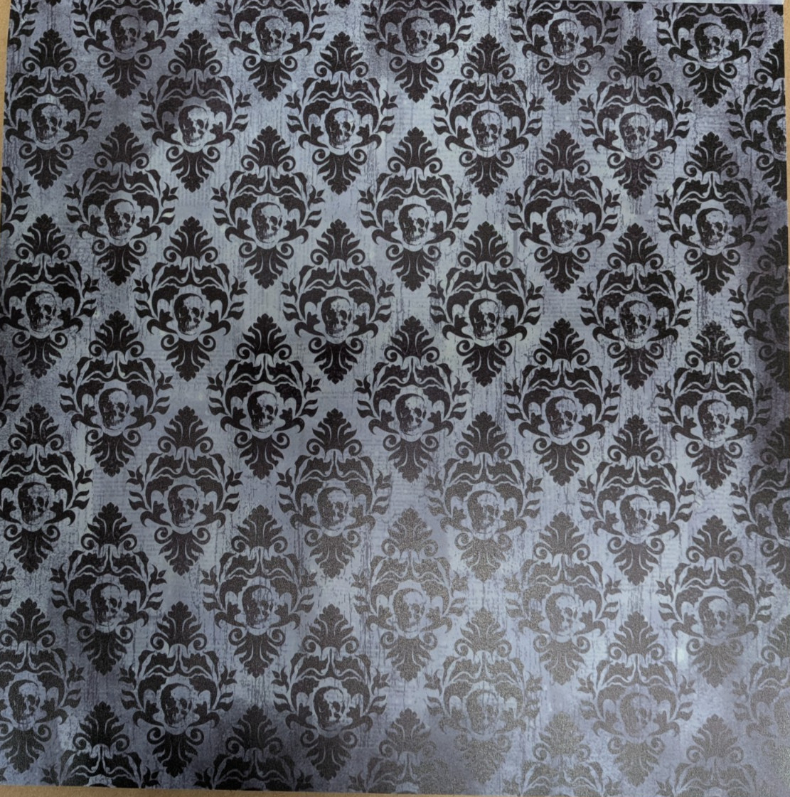 12x12 Halloween Colored Vellum Scrapbook Pad 20 sht 10 Design Cobweb Skull Witch