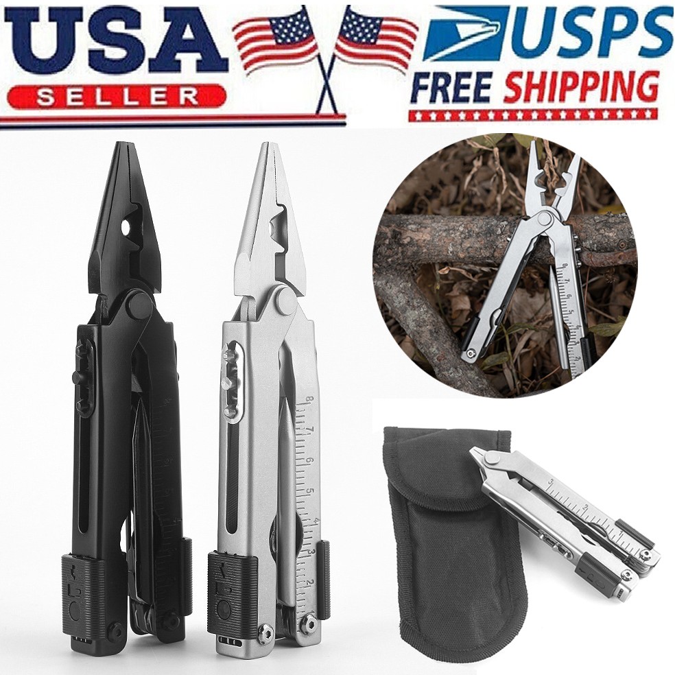 US NEW 13 In1 Outdoor MULTI PLIER 600 DET STAINLESS MULTI FUNCTION TOOL Gifts