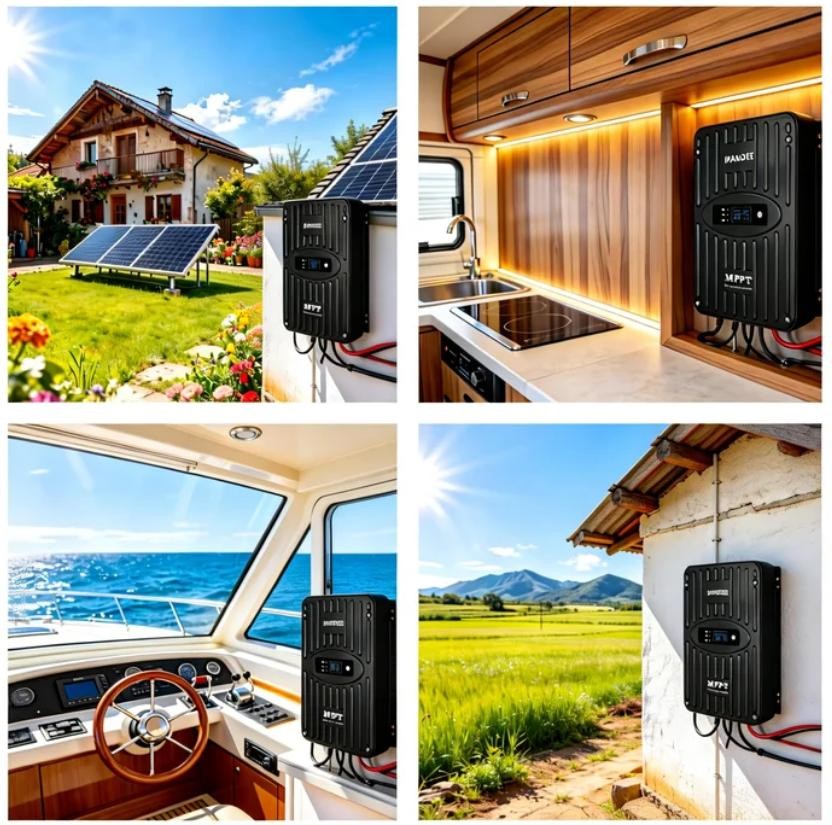 MPPT Solar Panel Charge Controller 60A 12V 24V For Battery Regulator OLED US