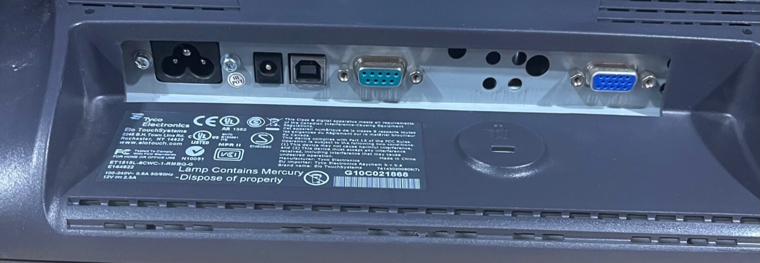 ELO ET1515L-8CWC 15" Touch Monitor w/All Necessary Cables *Warranty*