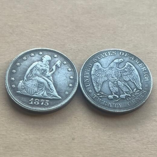 Lot of 4 1875-1878 Twenty-Cent Piece Silver Coin Seated Liberty