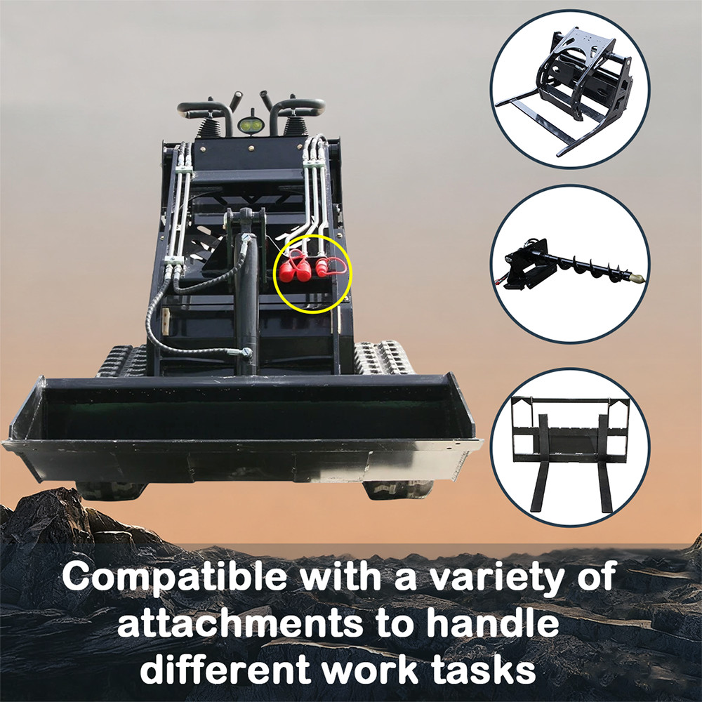 13.5 HP Mini Skid Steer Track Loader Hydraulic Gasoline